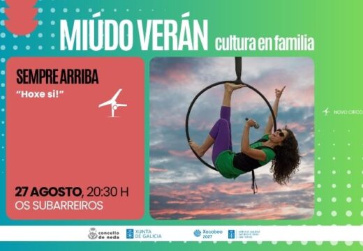 A compañía “Sempre arriba” pon o broche de ouro ao programa “Miúdo verán” coas acrobacias e o humor do seu magnífico espectáculo “Hoxe, si!”