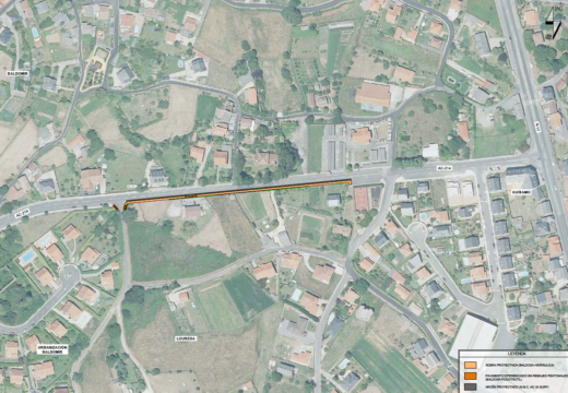 O Concello destina 164.800 euros para dar continuidade ás beirarrúas na estrada de Cambre e mellorar a seguridade peonil