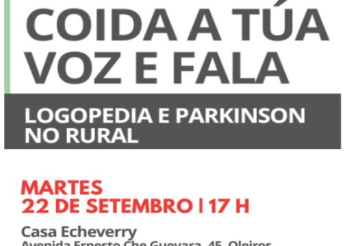A Asociación de Párkinson desenvolverá unha sesión informativa sobre logopedia a pacientes de Oleiros