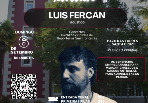 Concerto solidario de Luis Fercán en Santa Cruz a favor de Reporteiros sen Fronteiras