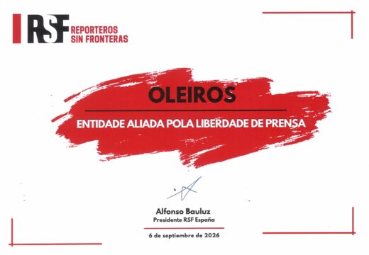 Reporteiros Sen Fronteiras recoñece ao Concello de Oleiros polo seu compromiso coa liberdade de prensa