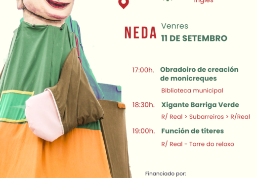 Neda acolle este venres o proxecto “Barriga verde no Camiño”, destinado a recuperar o títere popular galego por excelencia