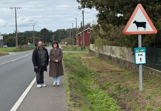 BNG esixe á Xunta arranxos e limpeza das gabias na estrada AC-441, que une Santa Comba e Mazaricos